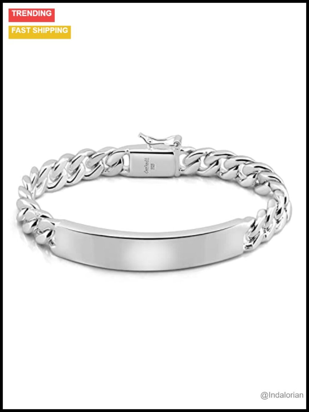 Men's 925 Sterling Silver Solid Miami Cuban Link Chain Bracelet 12mm